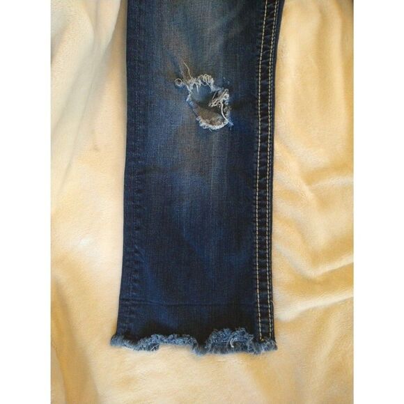 Miss me  distressed freyed cropped Size 30 Jeans  jeans Y2K Boho - Picture 5 of 9